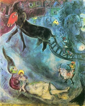 Marc Chagall Painting - Madonna con el trineo contemporáneo Marc Chagall